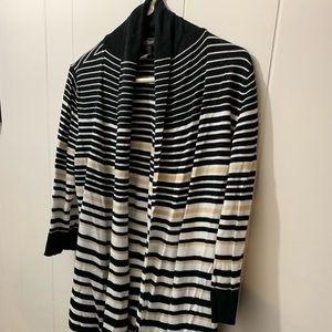 WHBM striped sweater cardigan